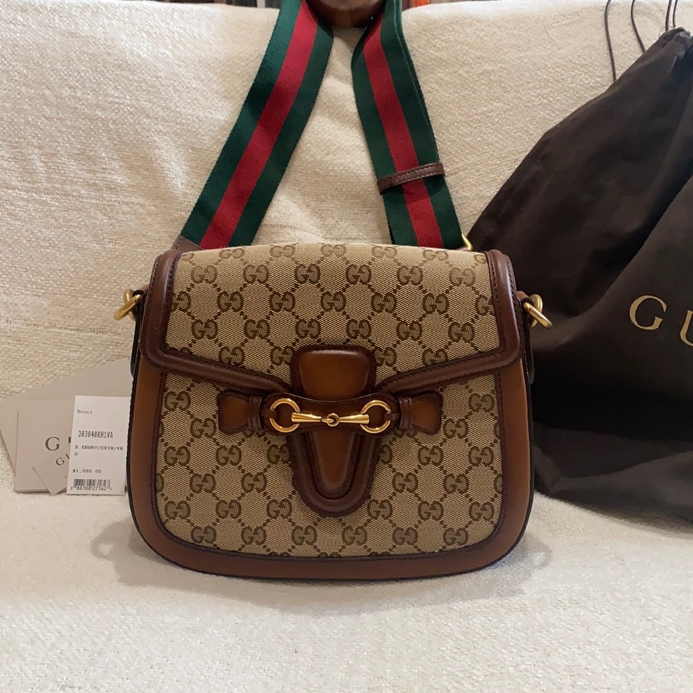 Gucci Orig. GG Lady Web in B.Ebony/Cuir/Vrv Cross Body